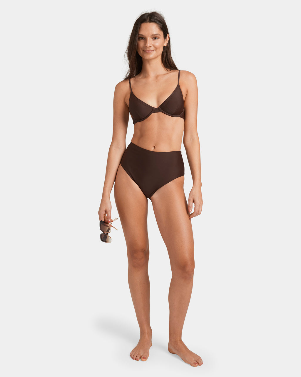 Womens Hi Waisted Bikini Bottom