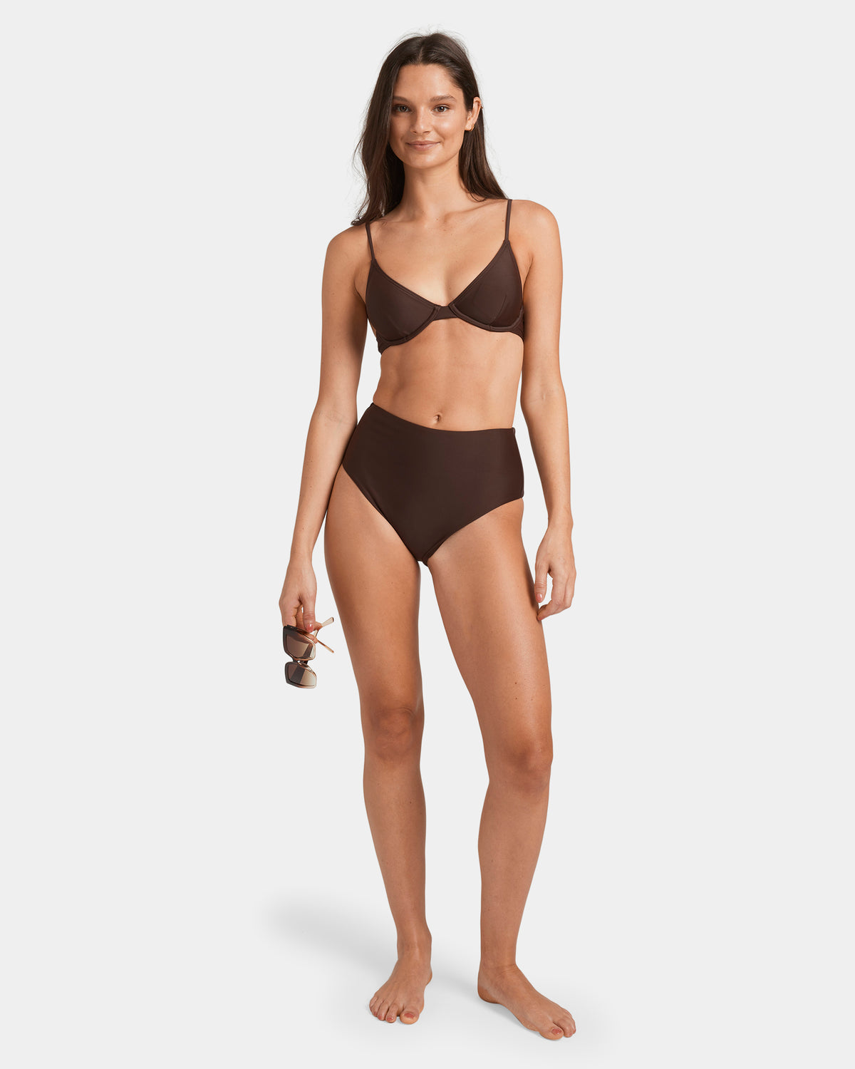Womens Hi Waisted Bikini Bottom