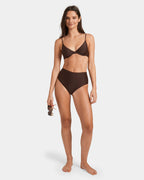 Womens Hi Waisted Bikini Bottom