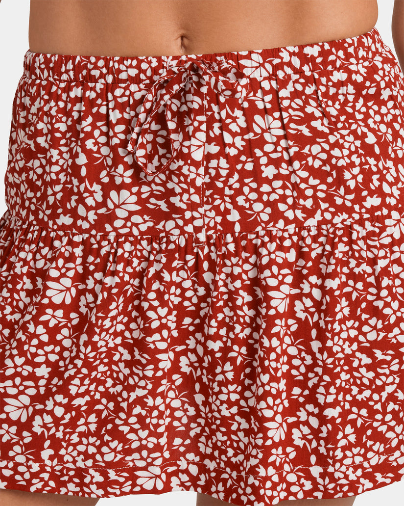 Womens Clover Tiered Mini Skirt