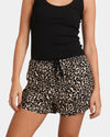 Womens Panthera Elastic Waist Shorts