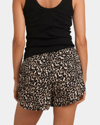 Womens Panthera Elastic Waist Shorts