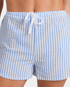 Women Swiper Stripe Elastic Waist Shorts