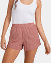 Womens Strawberry Elastic Waist Shorts