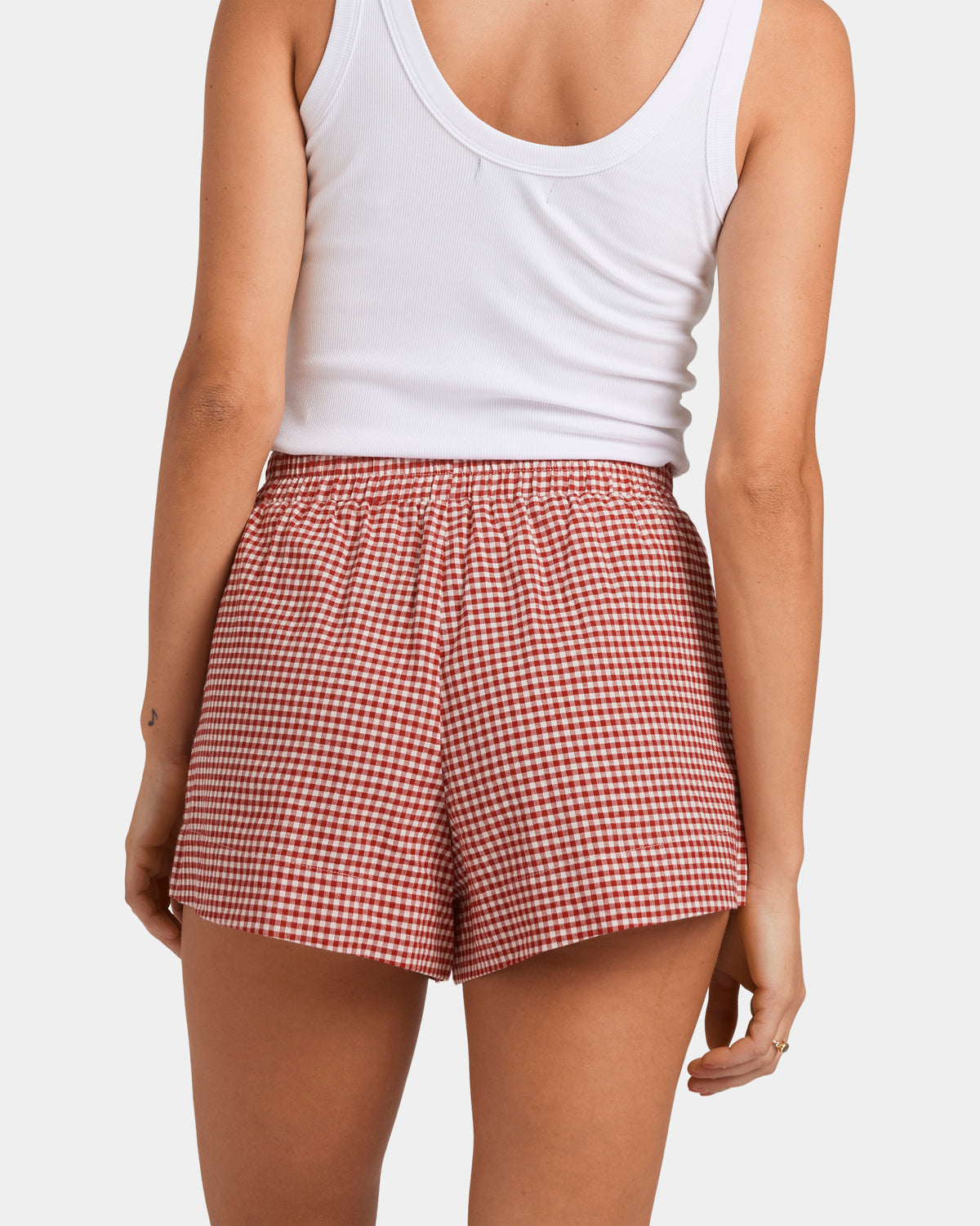Womens Strawberry Elastic Waist Shorts