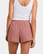 Womens Strawberry Elastic Waist Shorts