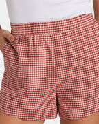 Womens Strawberry Elastic Waist Shorts