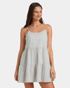 Womens Slider Stripe Tiered Singlet