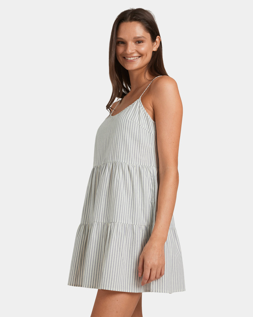 Womens Slider Stripe Tiered Singlet