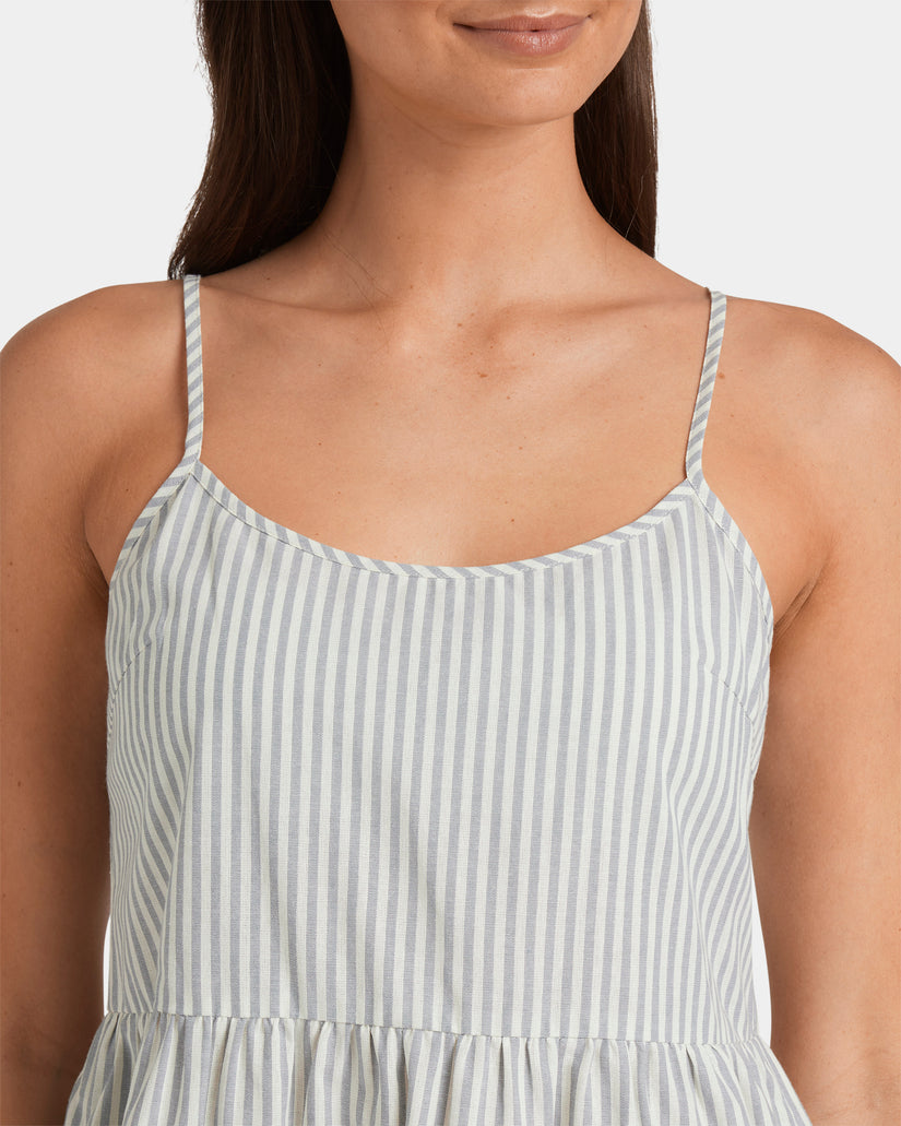 Womens Slider Stripe Tiered Singlet