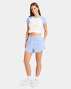 Womens Carnival Check Elastic Waist Shorts