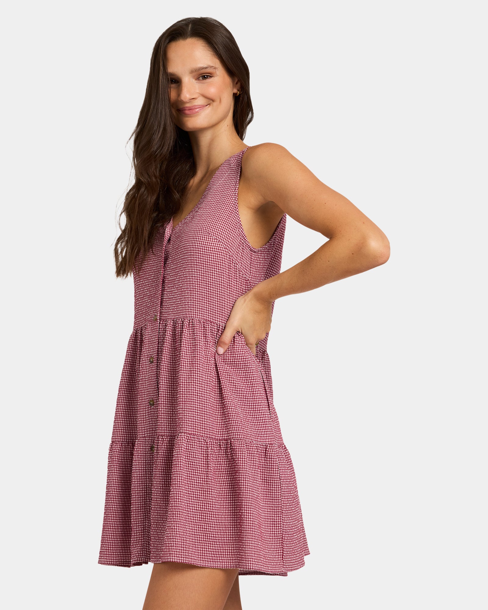 Womens Trinity Gingham Dress
