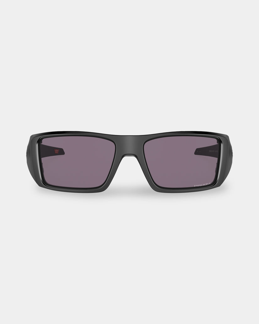 Mens Heliostat Matte Black Prizm Square Sunglasses