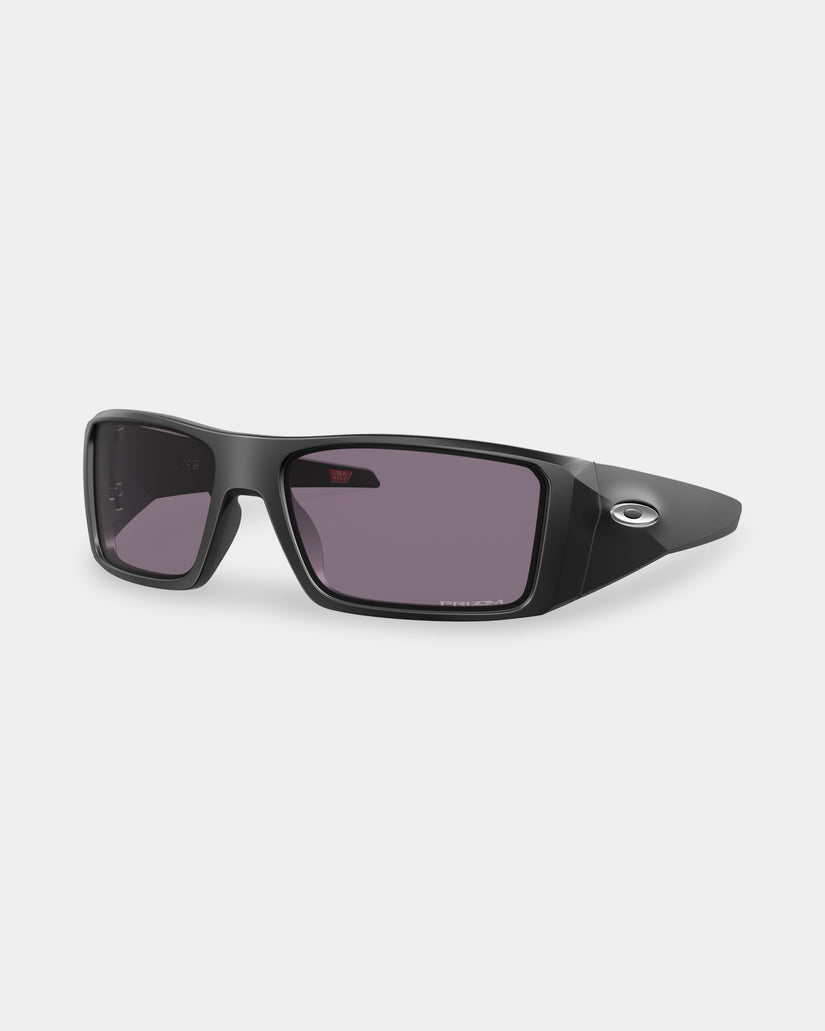 Mens Heliostat Matte Black Prizm Square Sunglasses