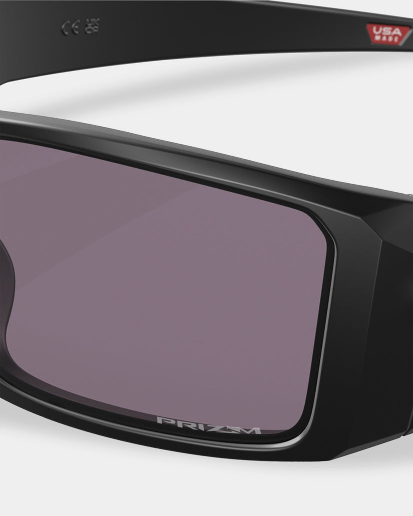 Mens Heliostat Matte Black Prizm Square Sunglasses