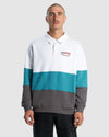 Mens Get Off Paneled Rugby Fleece Jumper