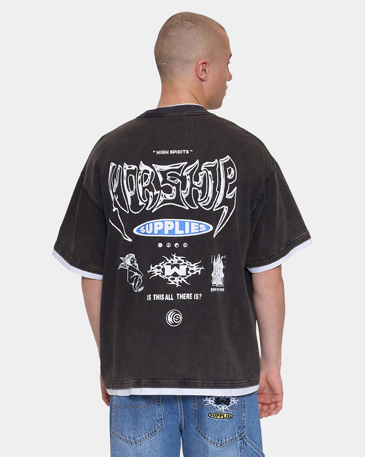 Mens Is This It Cropped Layer T-Shirt