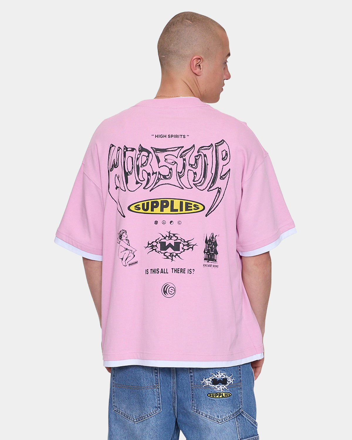 Mens Is This It Cropped Layer T-Shirt