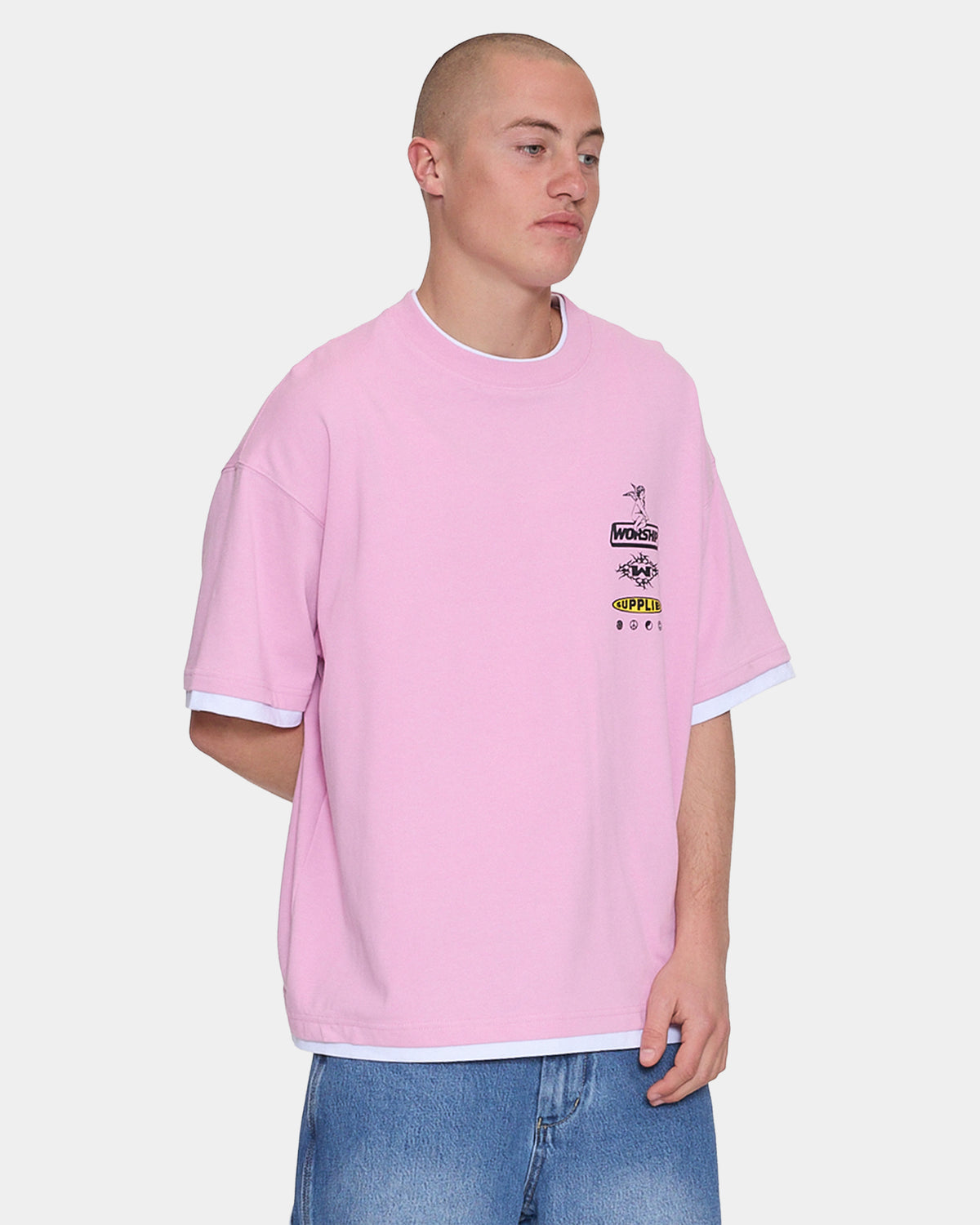 Mens Is This It Cropped Layer T-Shirt