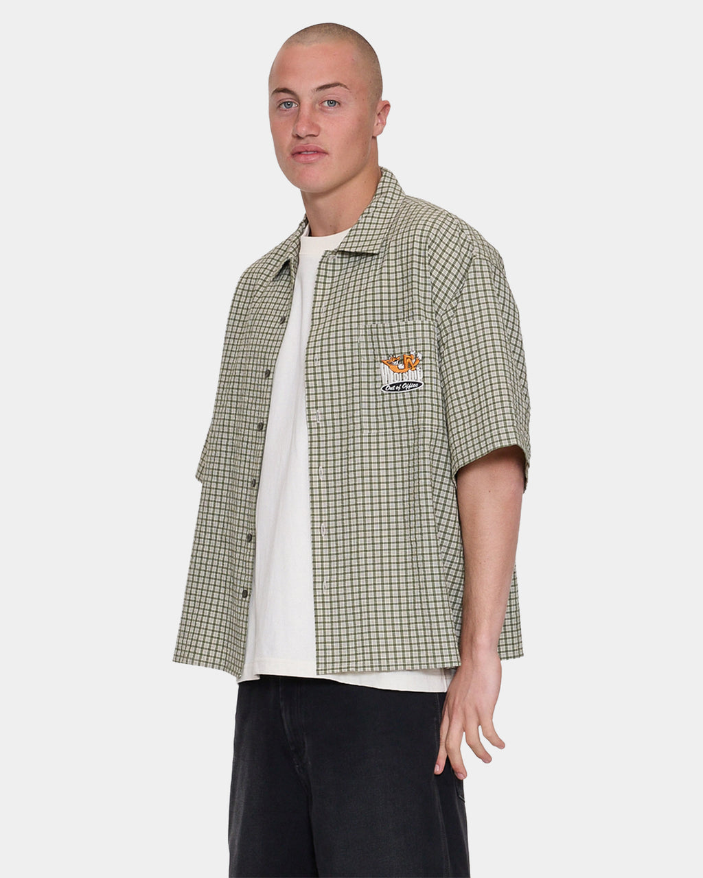 Mens On Leave Cropped Short Sleeve Shirt