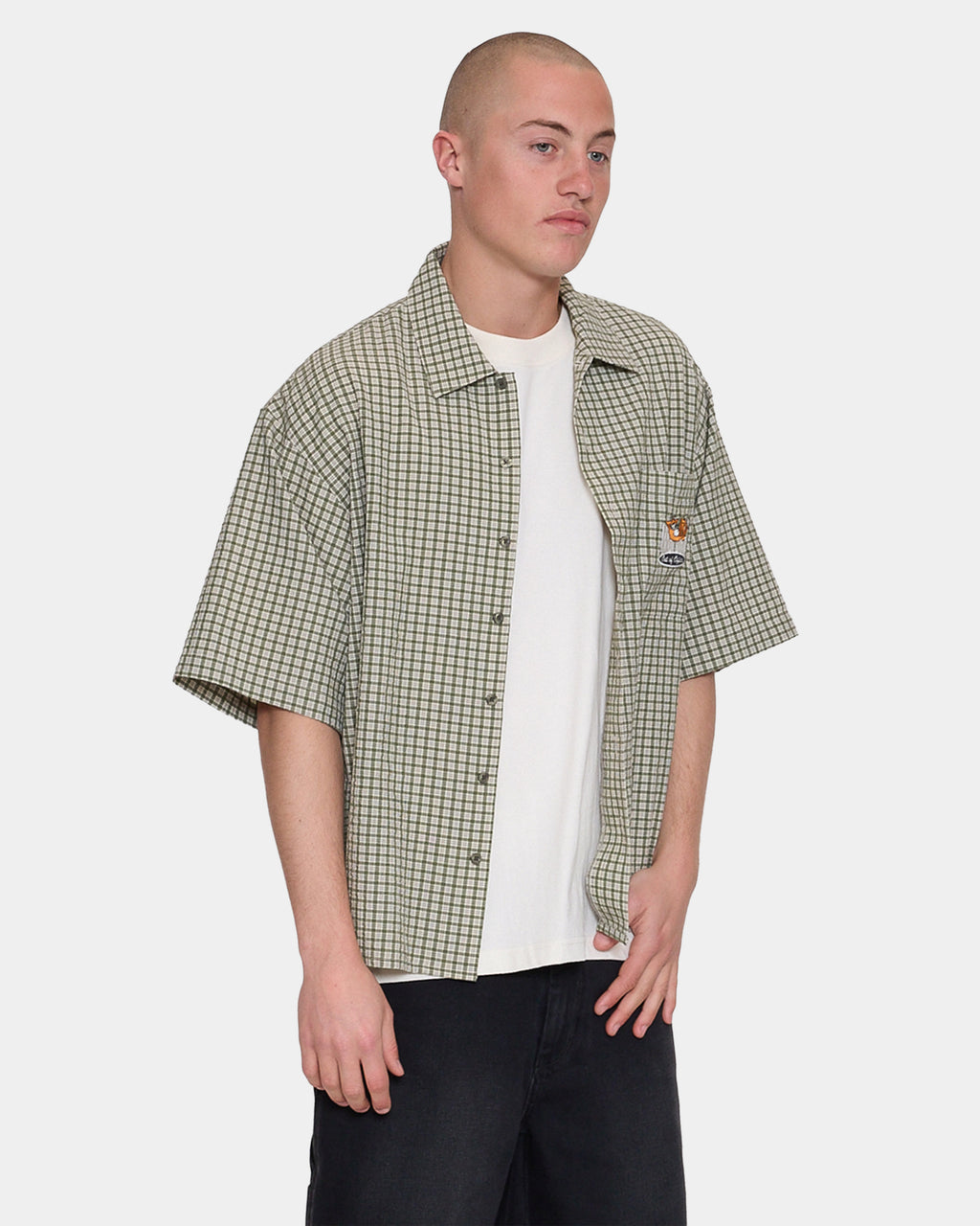 Mens On Leave Cropped Short Sleeve Shirt