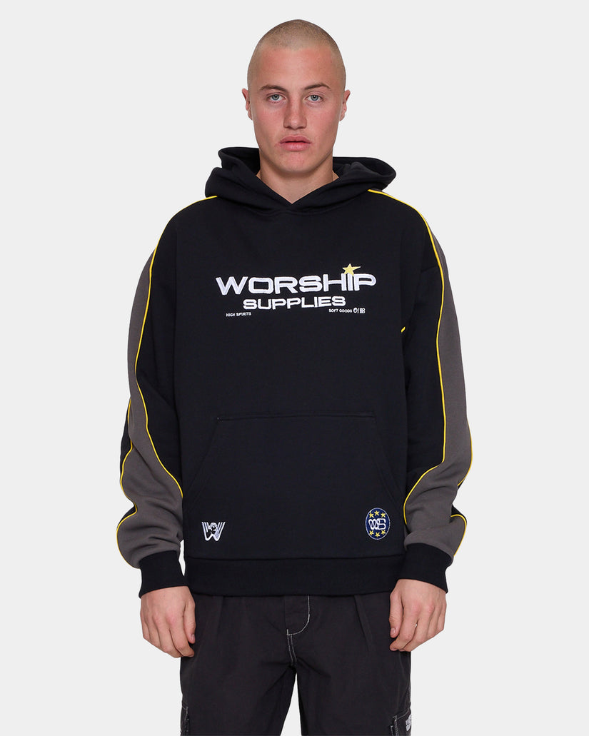 Mens Laser Panel Pullover Hoodie