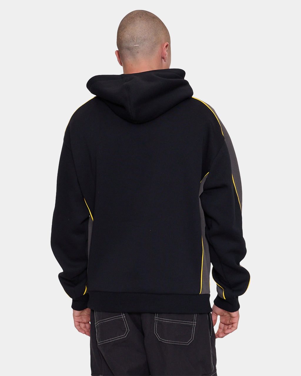 Mens Laser Panel Pullover Hoodie