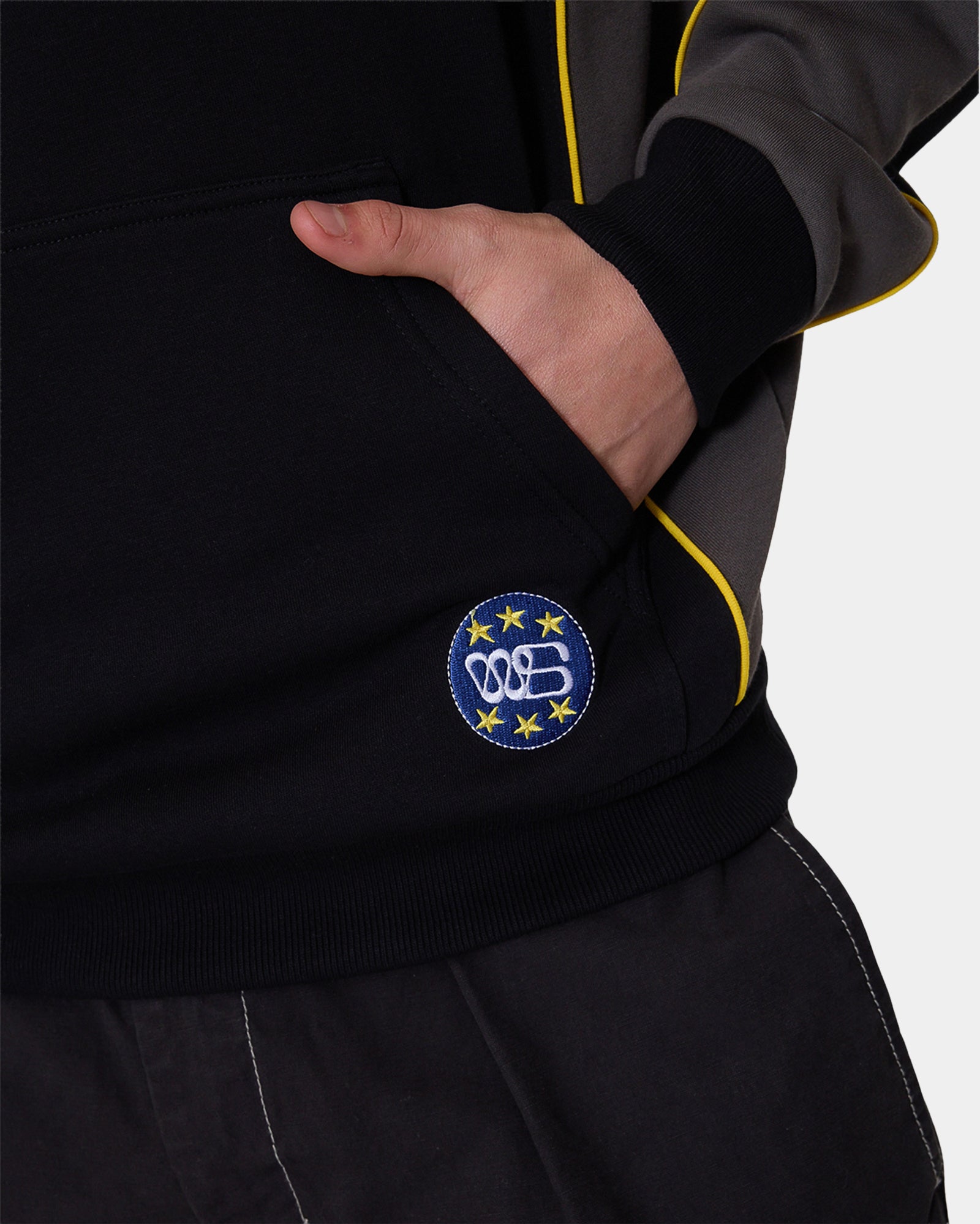 Mens Laser Panel Pullover Hoodie