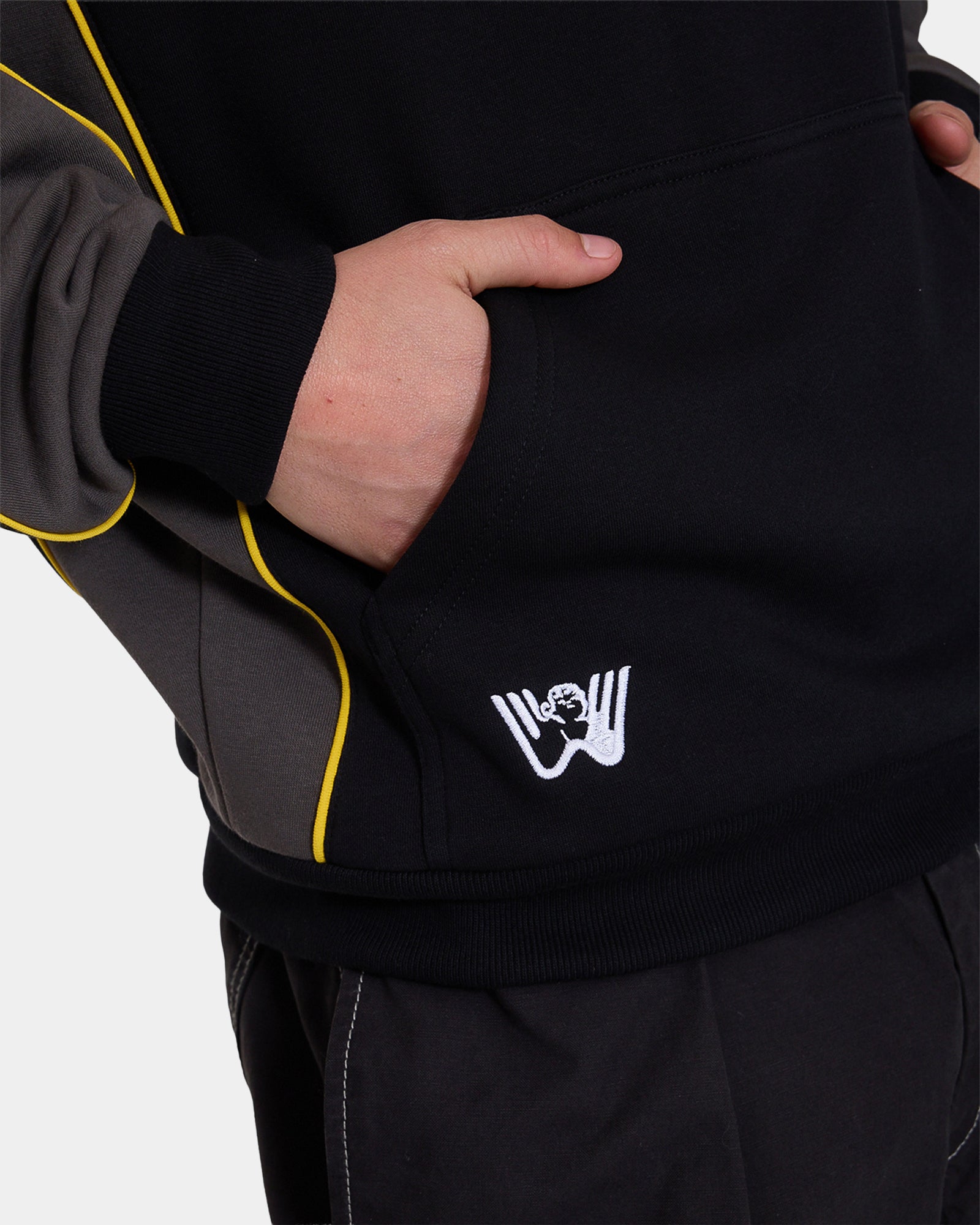 Mens Laser Panel Pullover Hoodie