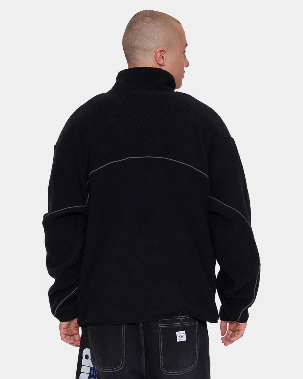 Mens Sonic Quarter Zip Sherpa Fleece Jumper
