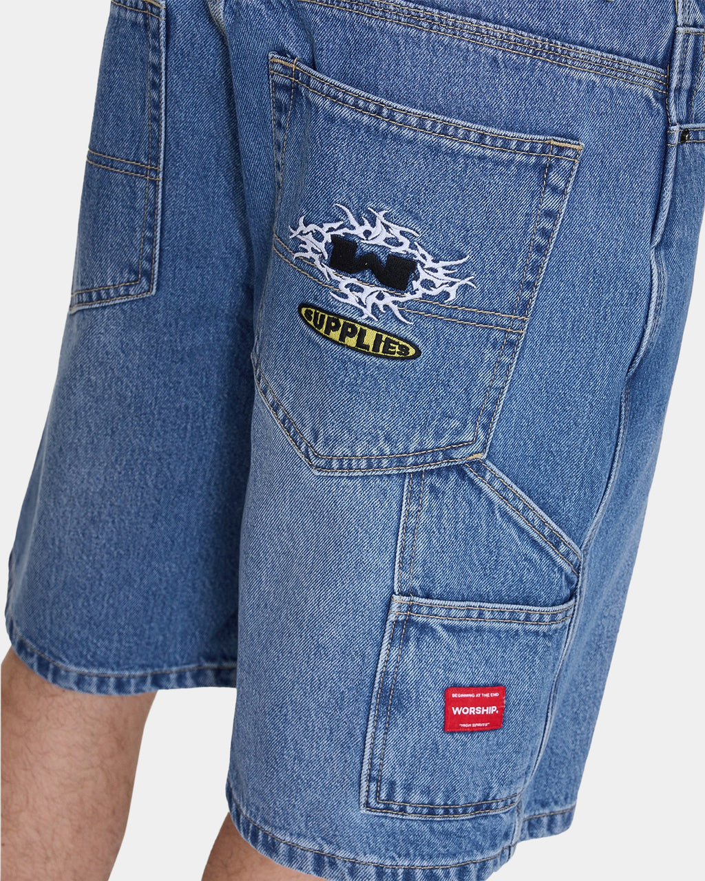Mens Is This It Carpenter Denim Shorts
