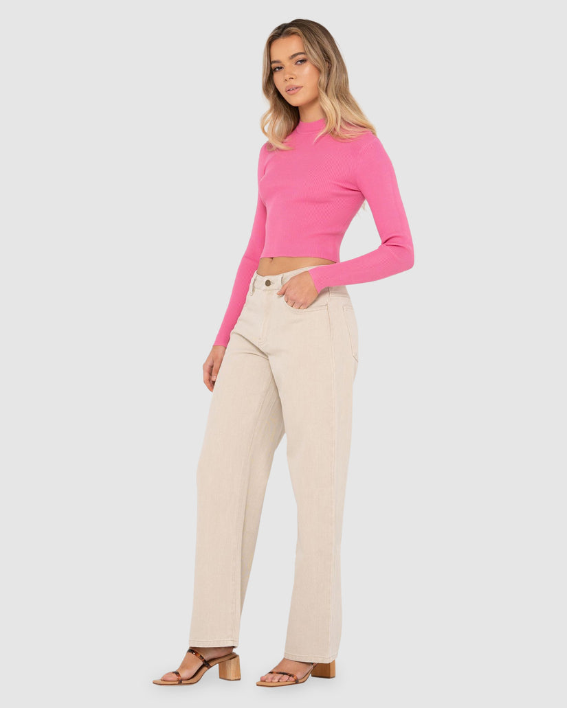 WOMENS ARCHER MID RISE DENIM JEANS