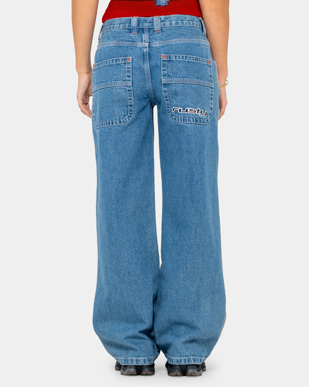 Womens Flip Mommy Low Rise Denim Jeans
