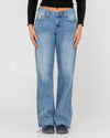 Womens Suzy Straight Low Rise Denim Jeans