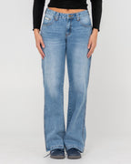 Womens Suzy Straight Low Rise Denim Jeans
