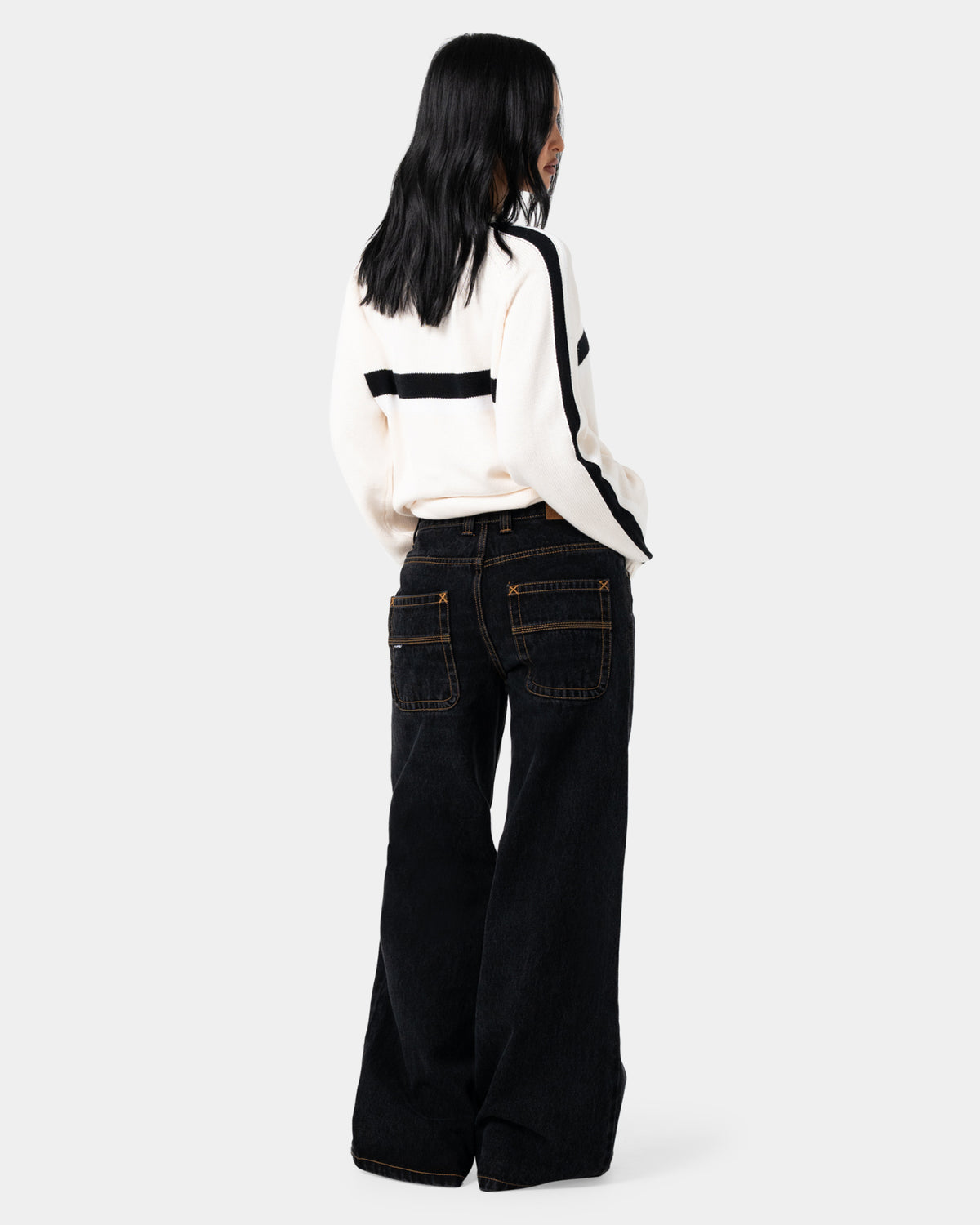 Womens Wendy Wide Low Rise Denim Jeans