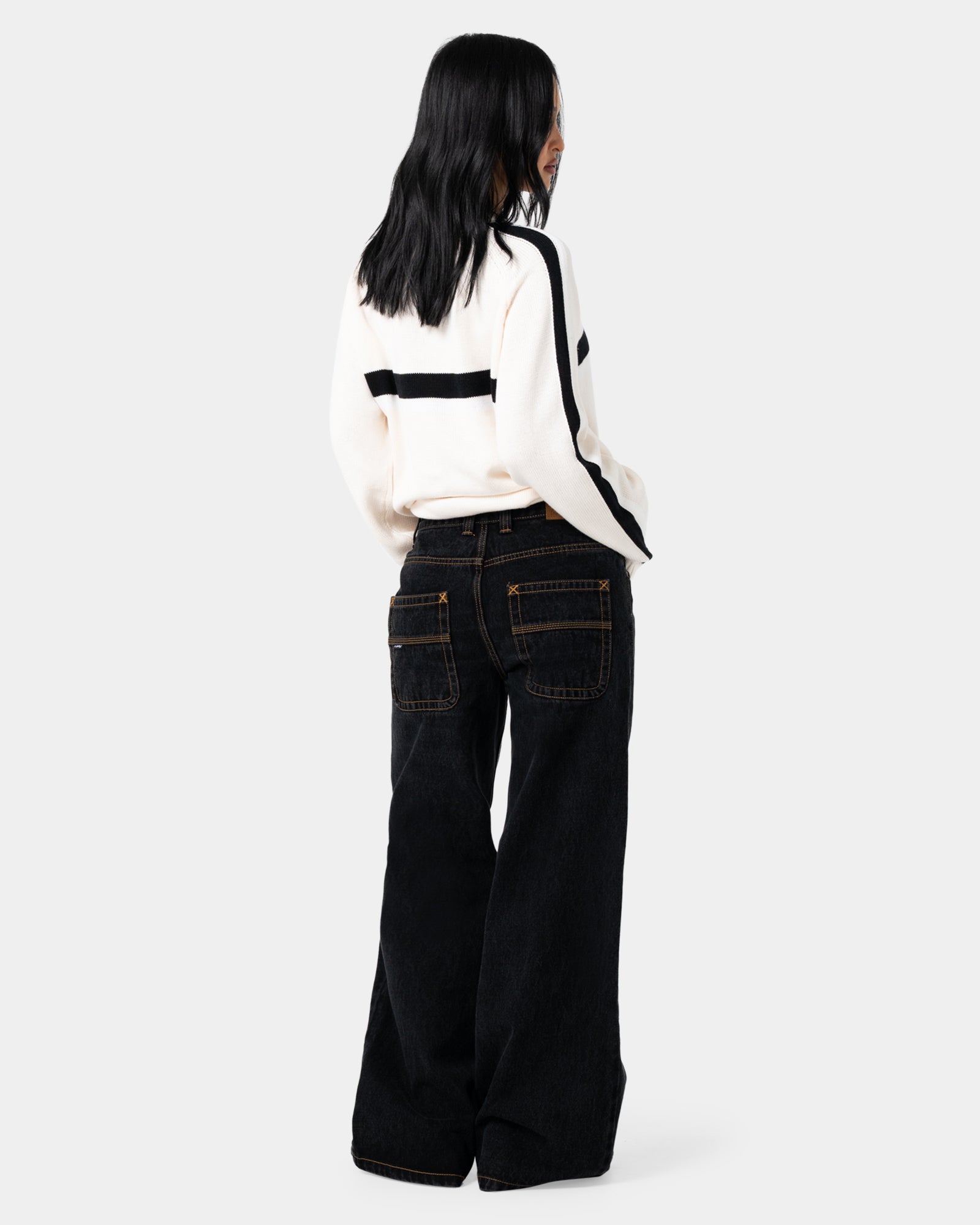Womens Wendy Wide Low Rise Denim Jeans