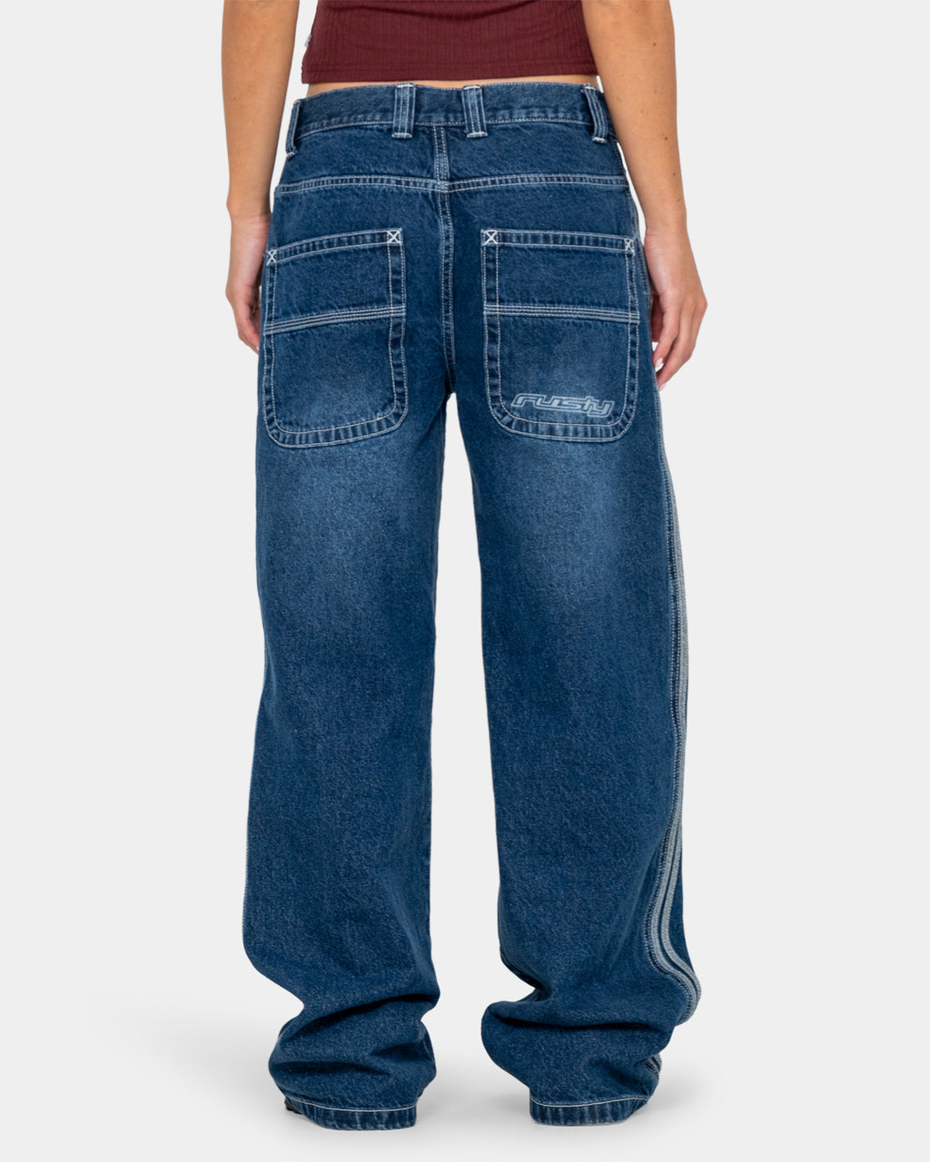 Womens Flip Mommy Diy Low Rise Denim Pants