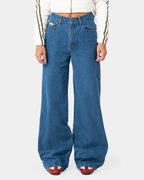 Womens Cyprus Wide Leg High Waist Denim Jeans
