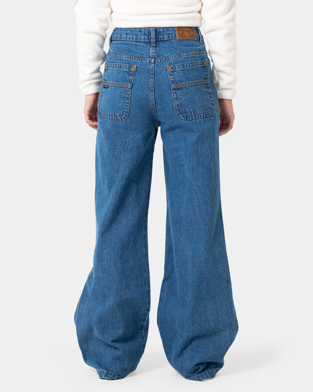 Womens Cyprus Wide Leg High Waist Denim Jeans