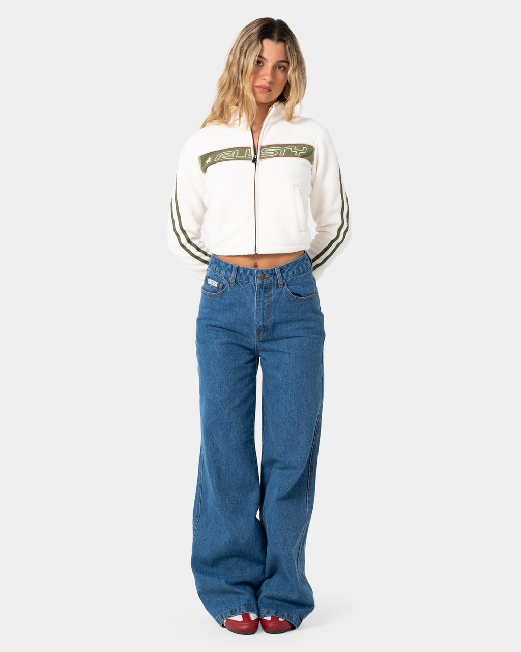 Womens Cyprus Wide Leg High Waist Denim Jeans