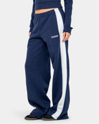Womens Retro Lines Wide Leg Track Pants