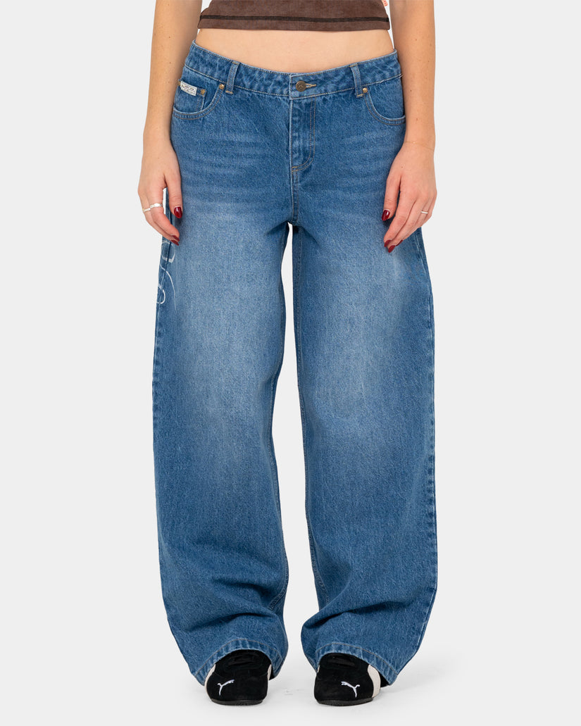 Womens He Ghosted Bethany Baggy Denim Jeans