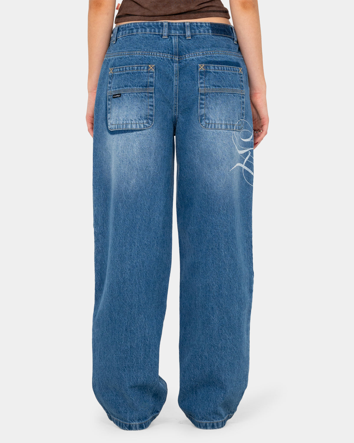 Womens He Ghosted Bethany Baggy Denim Jeans
