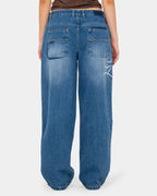 Womens He Ghosted Bethany Baggy Denim Jeans