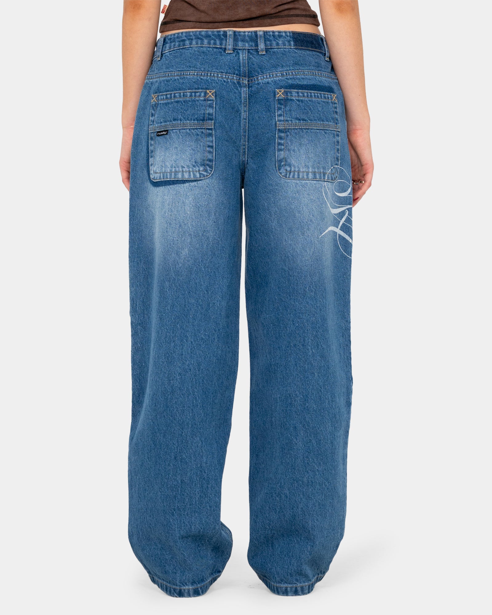 Womens He Ghosted Bethany Baggy Denim Jeans