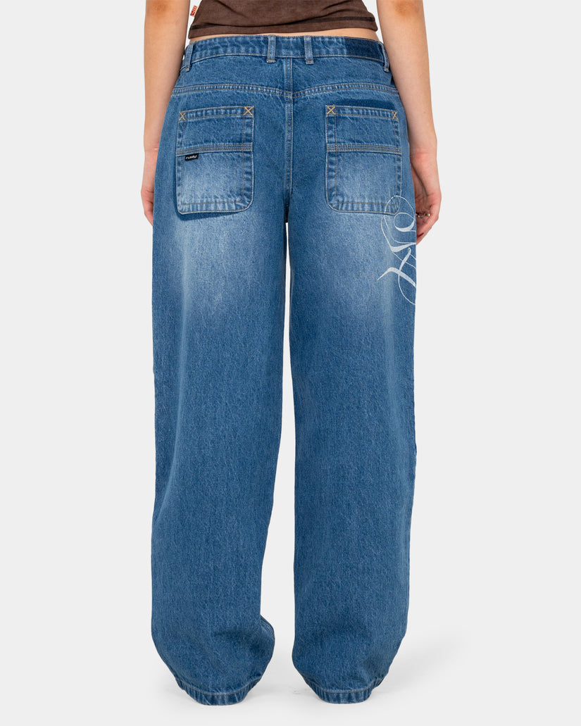 Womens He Ghosted Bethany Baggy Denim Jeans