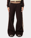 Womens Toffee Wide Leg Track Pants