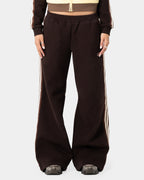 Womens Toffee Wide Leg Track Pants
