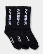 Mens Core 3 Pack Crew Socks